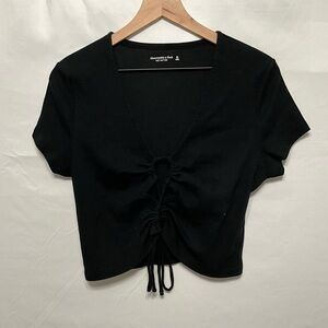 Cropped Ribbed Abercrombie Shirt